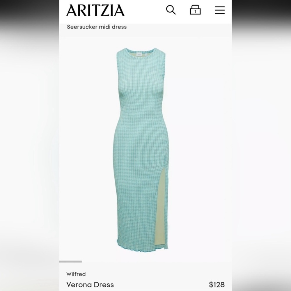 Aritzia Verona midi dress - blue size XL